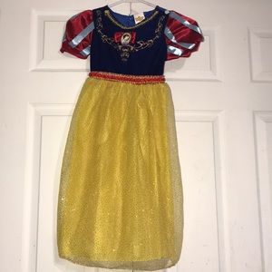 Girl’s Disney Classics Princess Snow White Dress Costume Gold/Blue Velvet